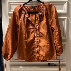 J. Crew Button Up Blouse with Ties